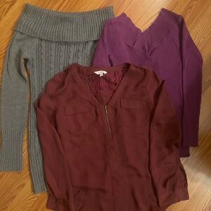 Candie's sweater blouse bundle Size Small